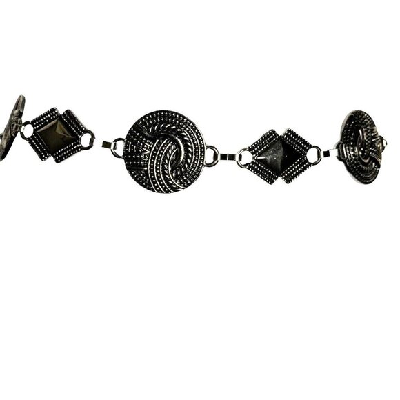 Vintage Metal Concho Statement Belt Womens size Medium silver metal - Picture 1 of 7